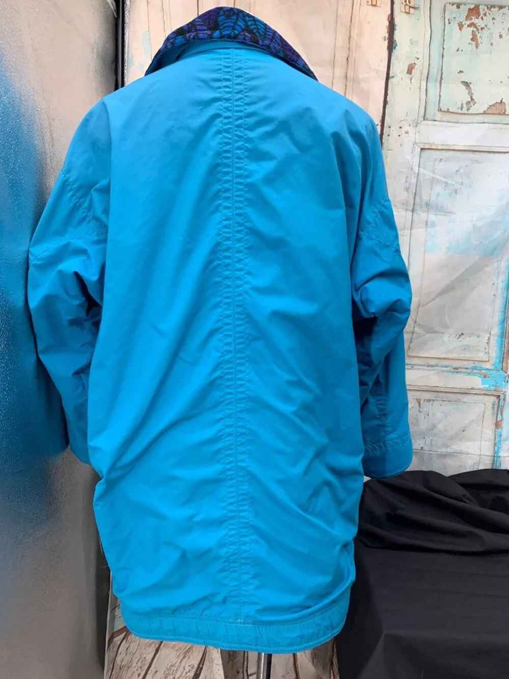 Patagonia Reversible Blue Jacket With Fleece Lining Snap & Zip Closure Size XL